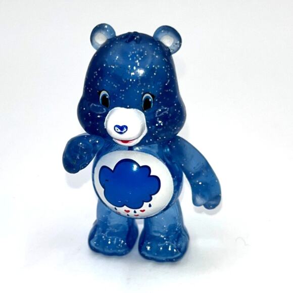 Care Bears Other - Vintage Care Bears See through Blue Glitter Grumpy Bear Rain Cloud Cake Topper